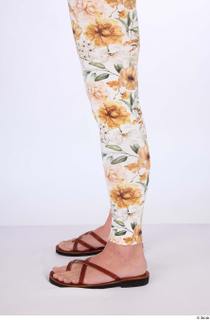 Hanane calf casual dressed white floral leggings 0003.jpg